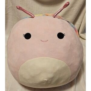 Silvina the Snail Squishmallow 16 inch Pink & Tye-dye Super Soft Snail Used